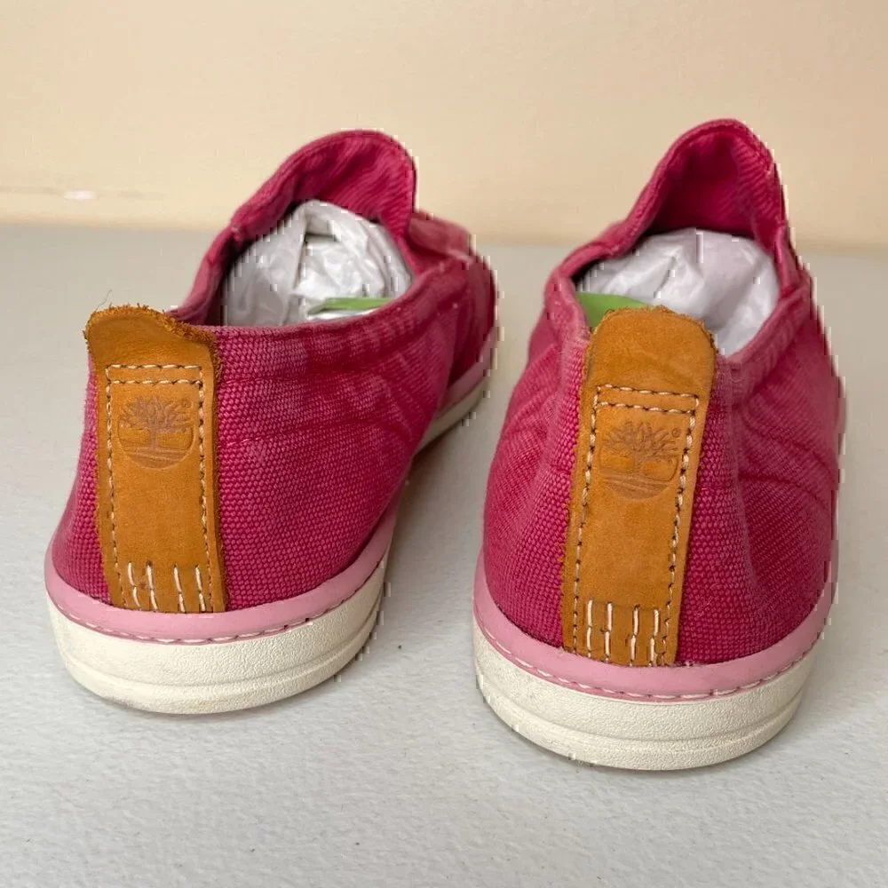 Timberland Earthkeepers Pink Canvas Slip-On Shoes 6